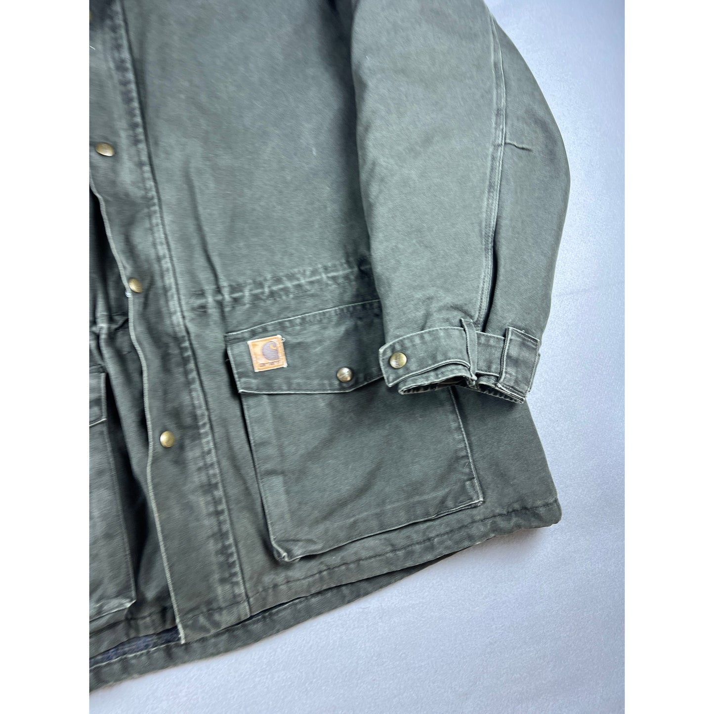 Vintage Carhartt C52 MOS Green Barn Chore Coat Jacket - XXL