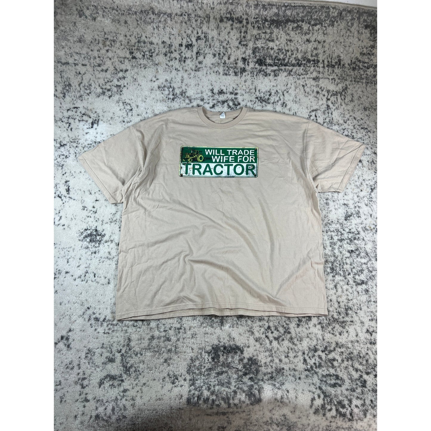 Vintage Tractor Spellout Funny Shirt - XXL