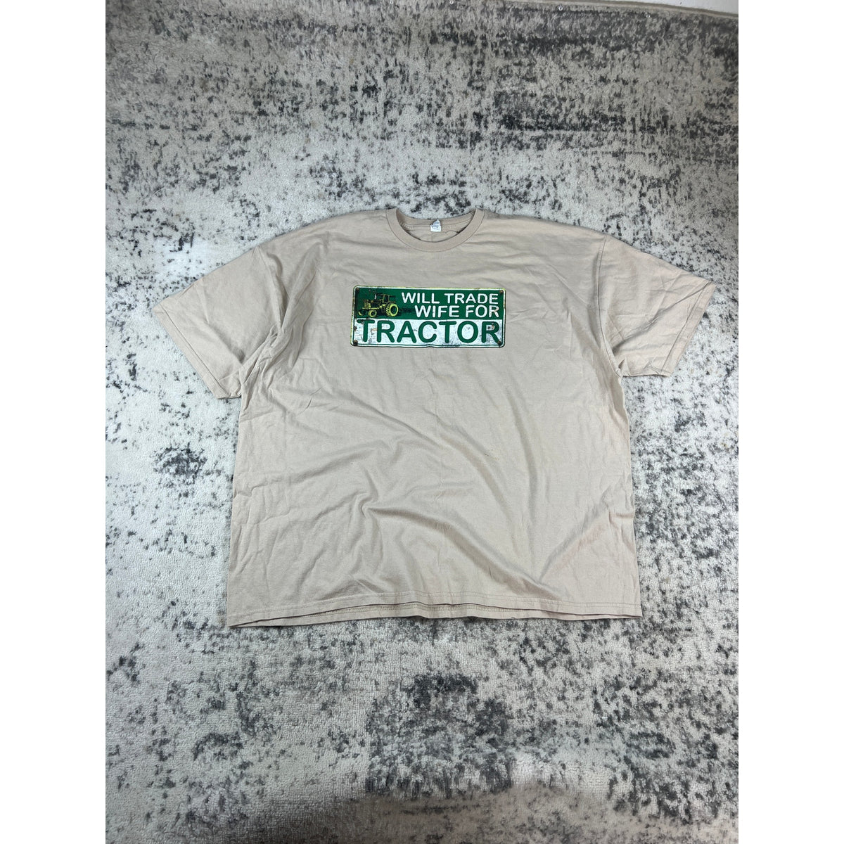 Vintage Tractor Spellout Funny Shirt - XXL