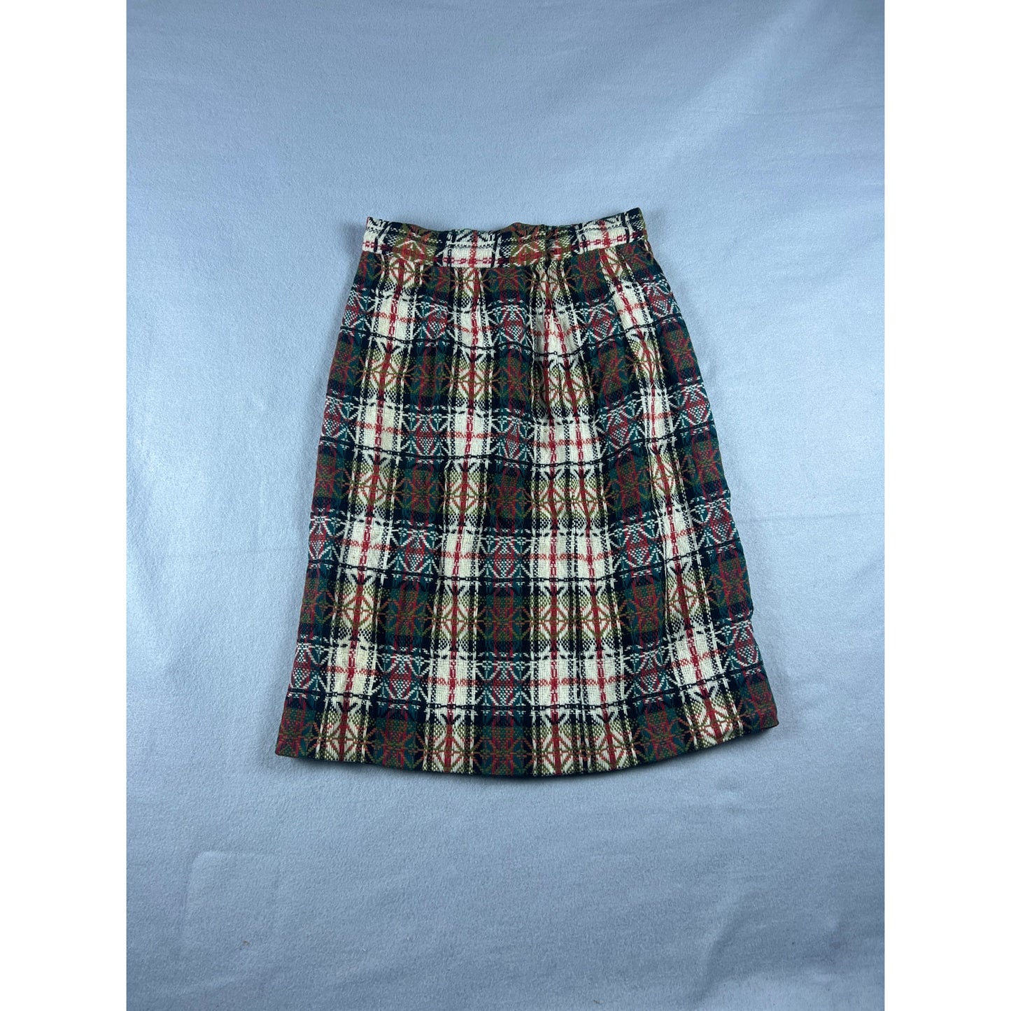 Vintage Plaid Woven Jacquard Skirt - 24