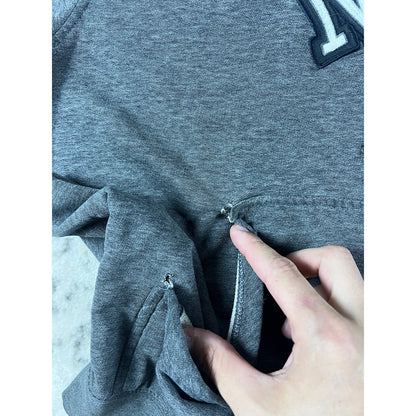 Vintage Nike Gray Spellout Hoodie - L