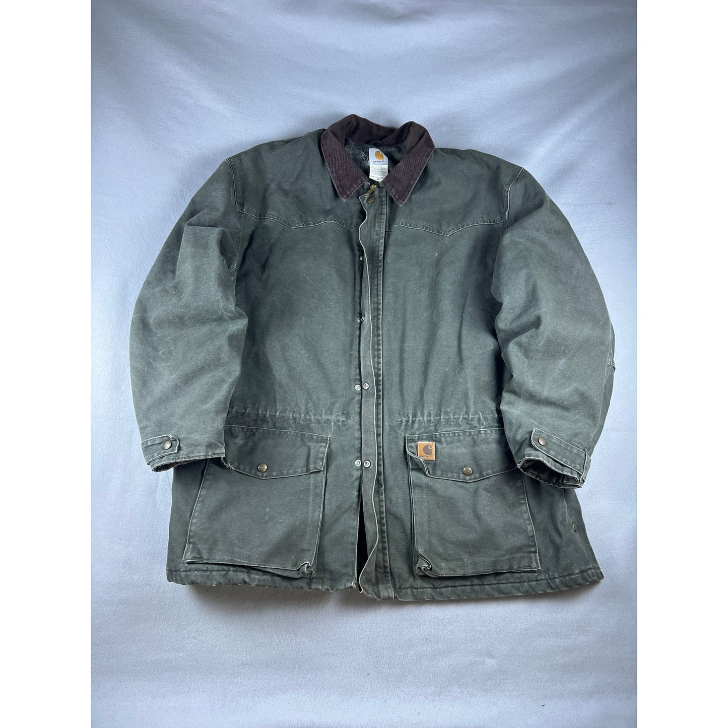Vintage Carhartt C52 MOS Green Barn Chore Coat - XXL