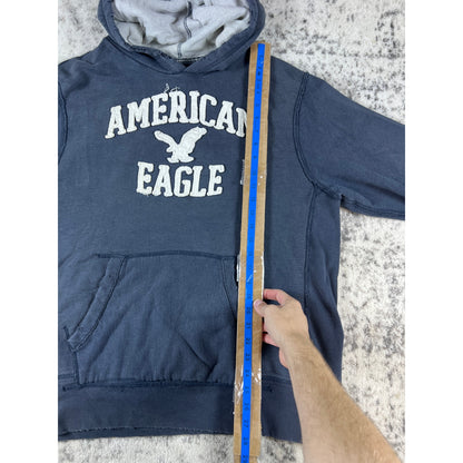 Vintage American Eagle Spellout Hoodie - L