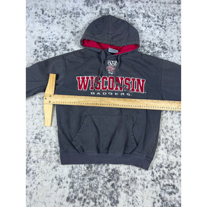 Grey Wisconsin Badgers Hoodie - S