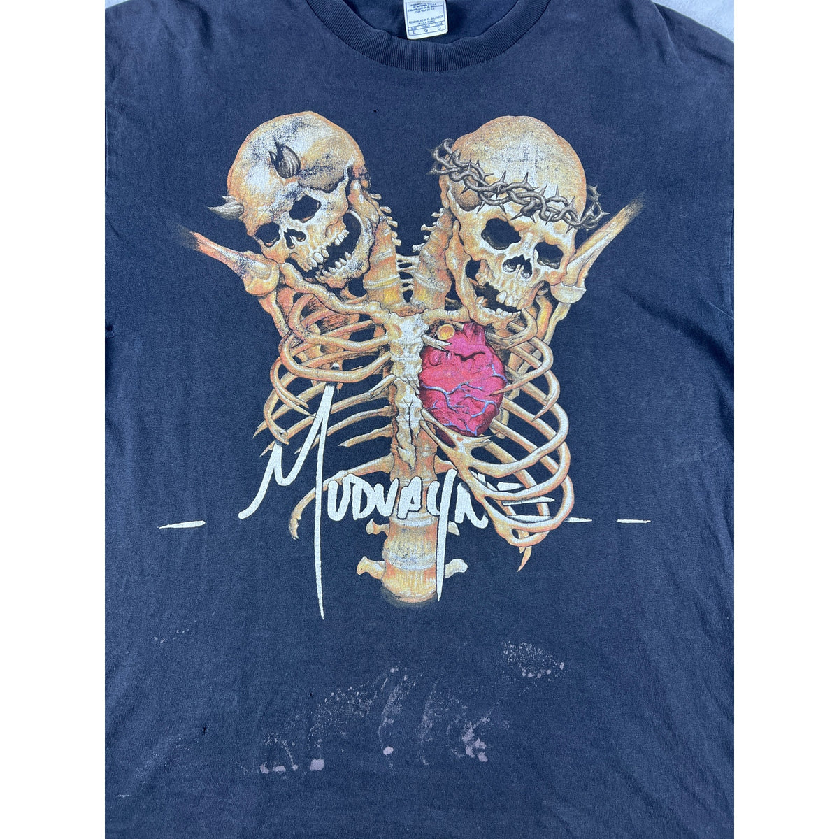 Mudvayne Skeleton Spine Heavy Metal T-Shirt - L