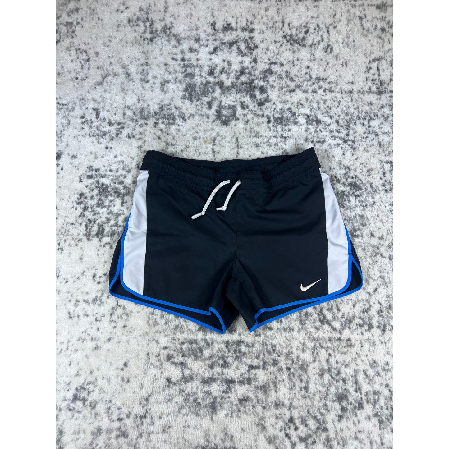 VTG Nike Black Swoosh Shorts Adult Small Y2K Running Athletic