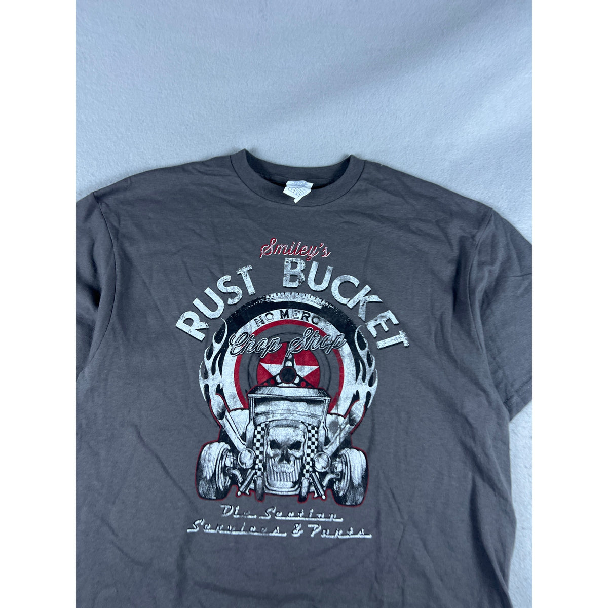 Smiley's Rust Bucket Hot Rod Chop Shop T-Shirt - L
