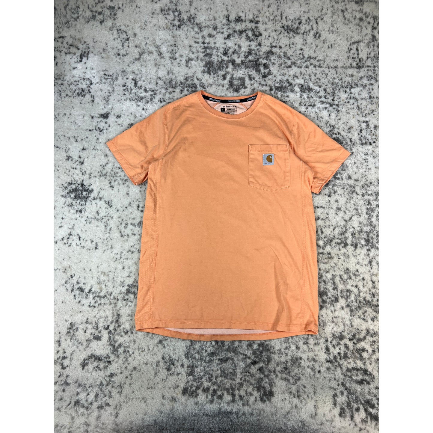 Y2k Orange Carhartt Force Relaxed Fit Shirt - S