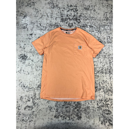 Y2k Orange Carhartt Force Relaxed Fit Shirt - S