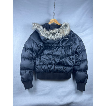 The North Face 550 Black Fur Down Jacket - L