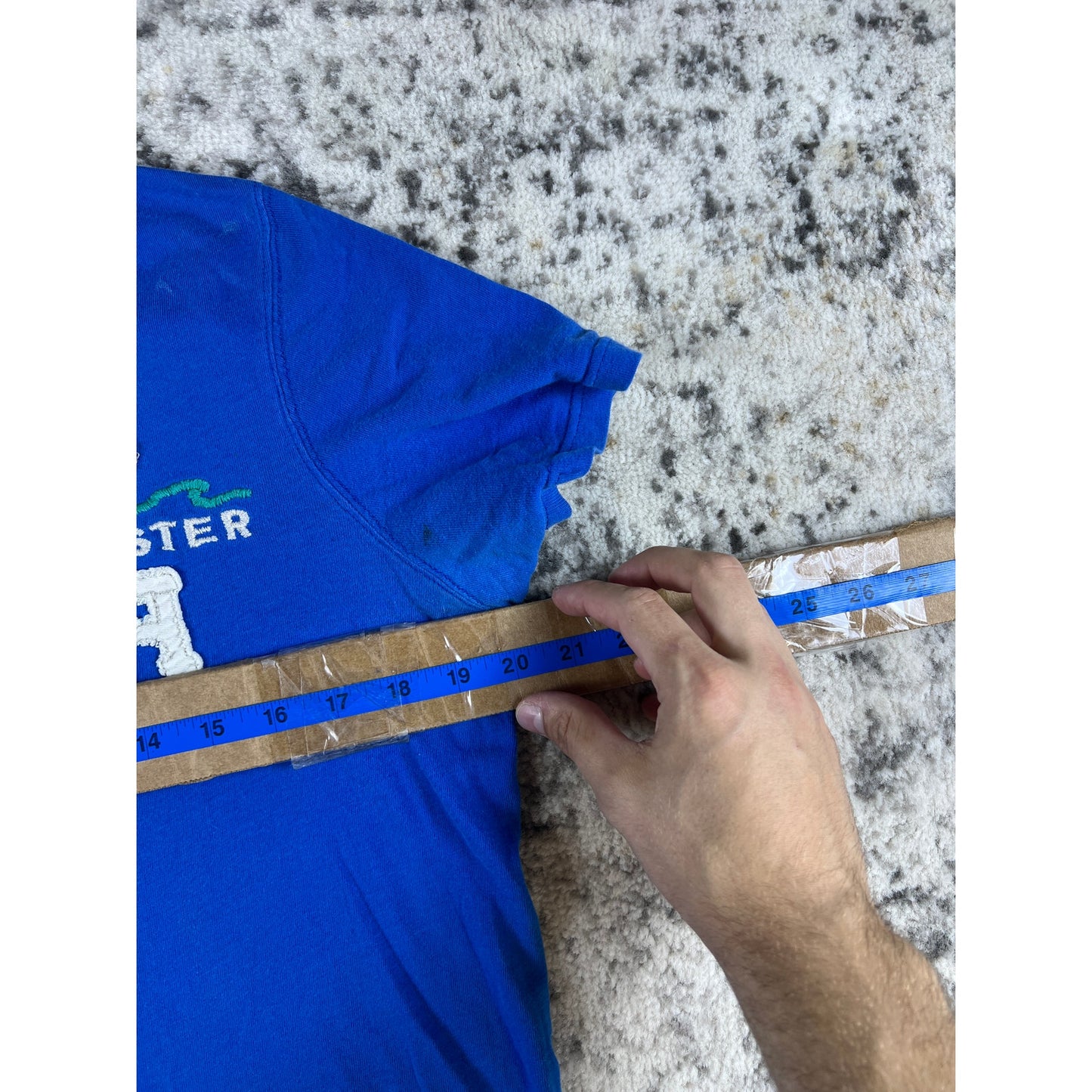 Y2k Hollister Co Blue Embroidered T-shirt - L