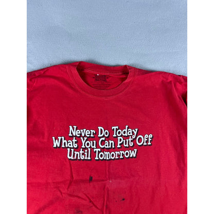Vintage Y2K Funny Humor Slogan Shirt - XL