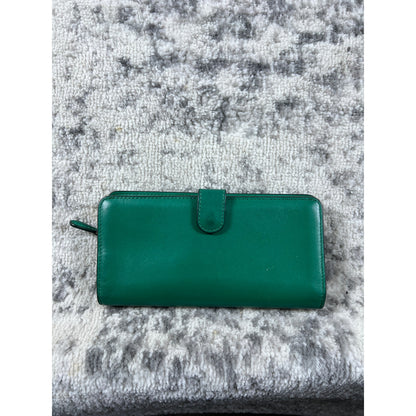 COACH New York Womans Emerald Green Skinny Refined Calf Leather Wallet