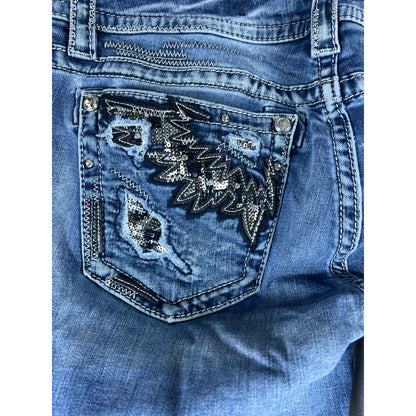 Y2K Miss Me Signature Bootcut Embellished Jeans - 31