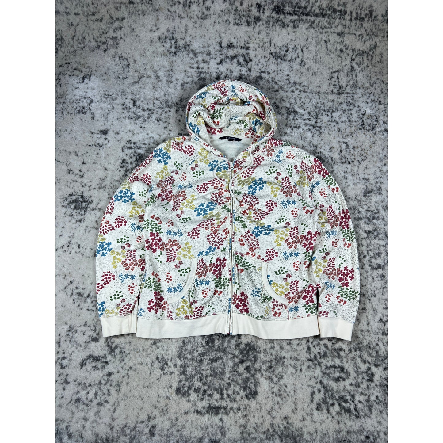 Y2K Chadwicks Floral Print Hoodie - XL