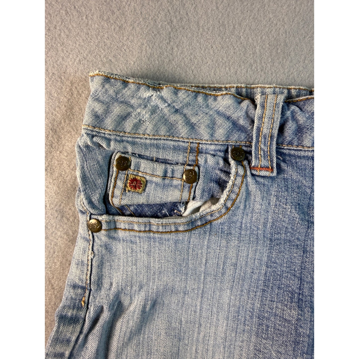 Vintage Y2K Paris Blues Denim Booty Shorts - 11