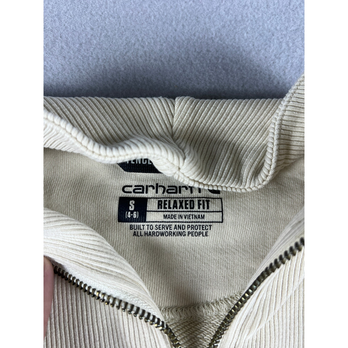 Carhartt Tencel Fiber Series 1/4 Zip Pullover Sweatshirt Womens - S