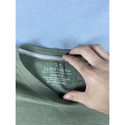 Faded Glory Organic Cotton Waffle Knit Shirt - 2XL