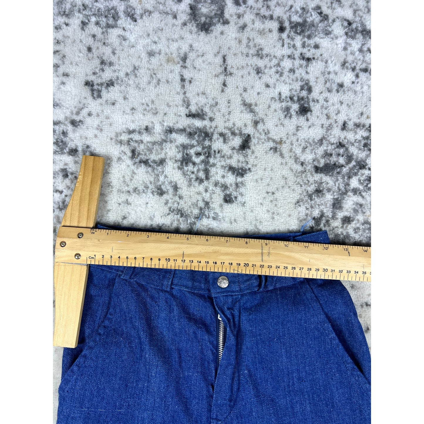 VTG 1970s Blue Denim Flare Pants - XS