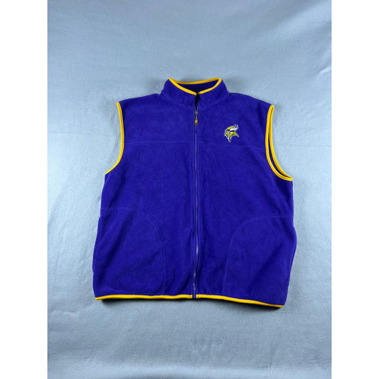 Vintage Minnesota Vikings Fleece Vest - XL