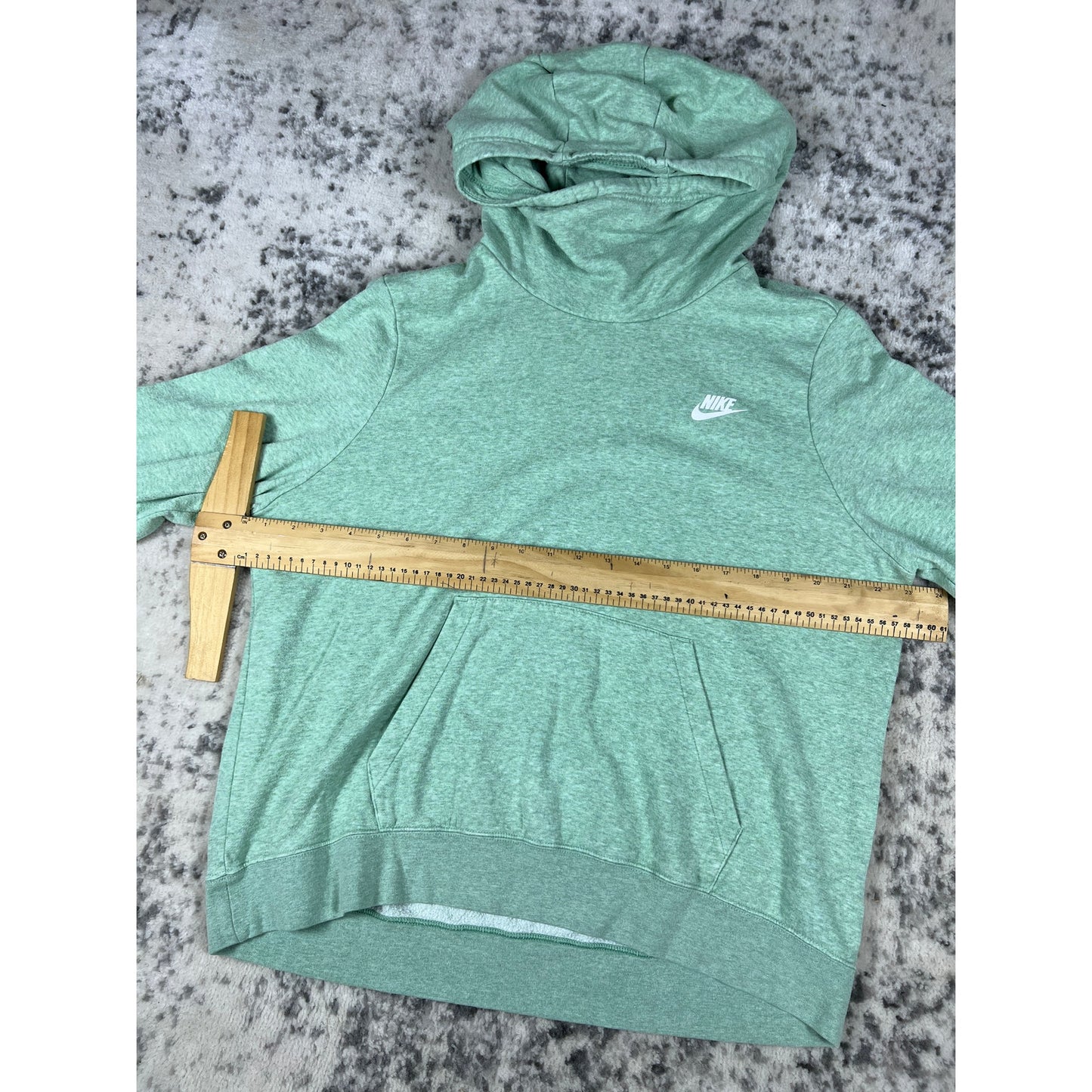 Nike Teal Green Spellout Hoodie - XL