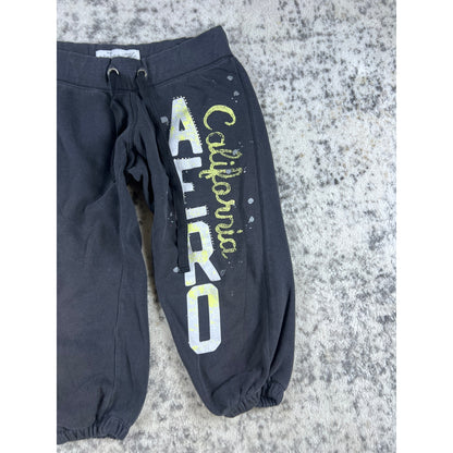 Vintage Aeropostale Sweatpants Adult Medium Black Y2k Baggy Fit