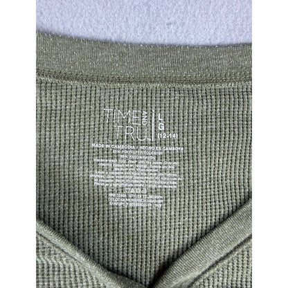 Time and Tru Thermal Waffle Knit Top Womens - L
