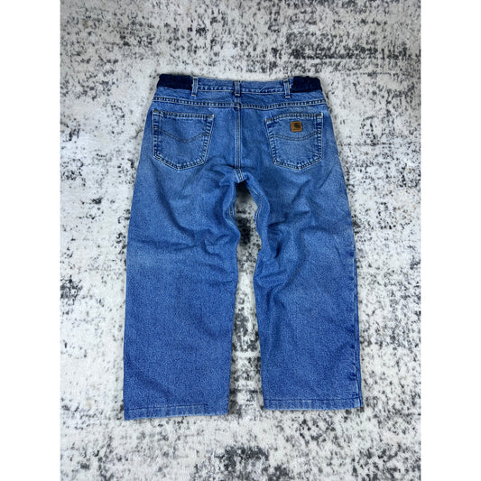 Vintage Denim Blue Carhartt Carpenter Pants - 36