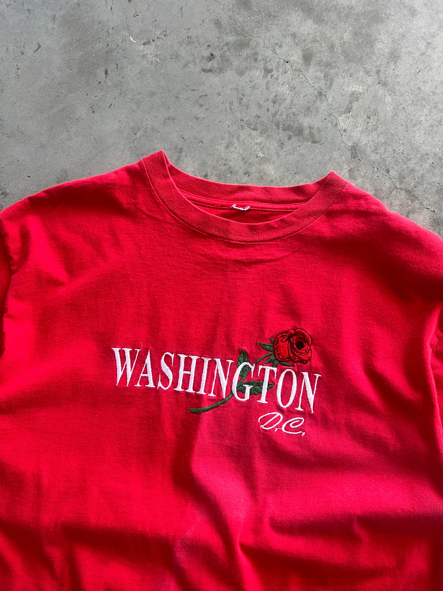 Vintage Red Washington Rose Shirt - L