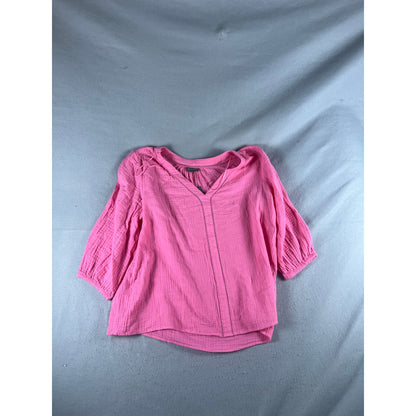Style & Co Coastal Blooms Gauze Blouse - XL