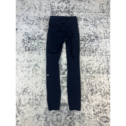 Lululemon Pants Girls 0 Black High Rise Ankle Leggings Pockets Running Athletic