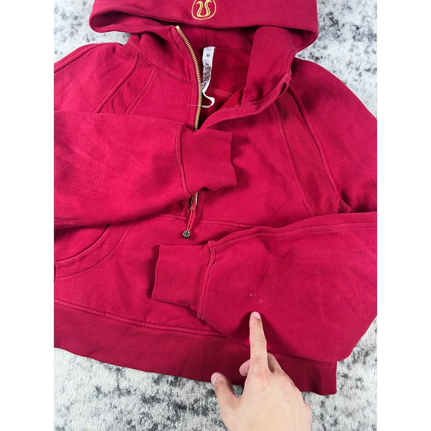 Lululemon Red Scuba Oversized Hoodie - XS/S