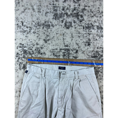 Vintage Cream Dockers Pleated Pants - 32
