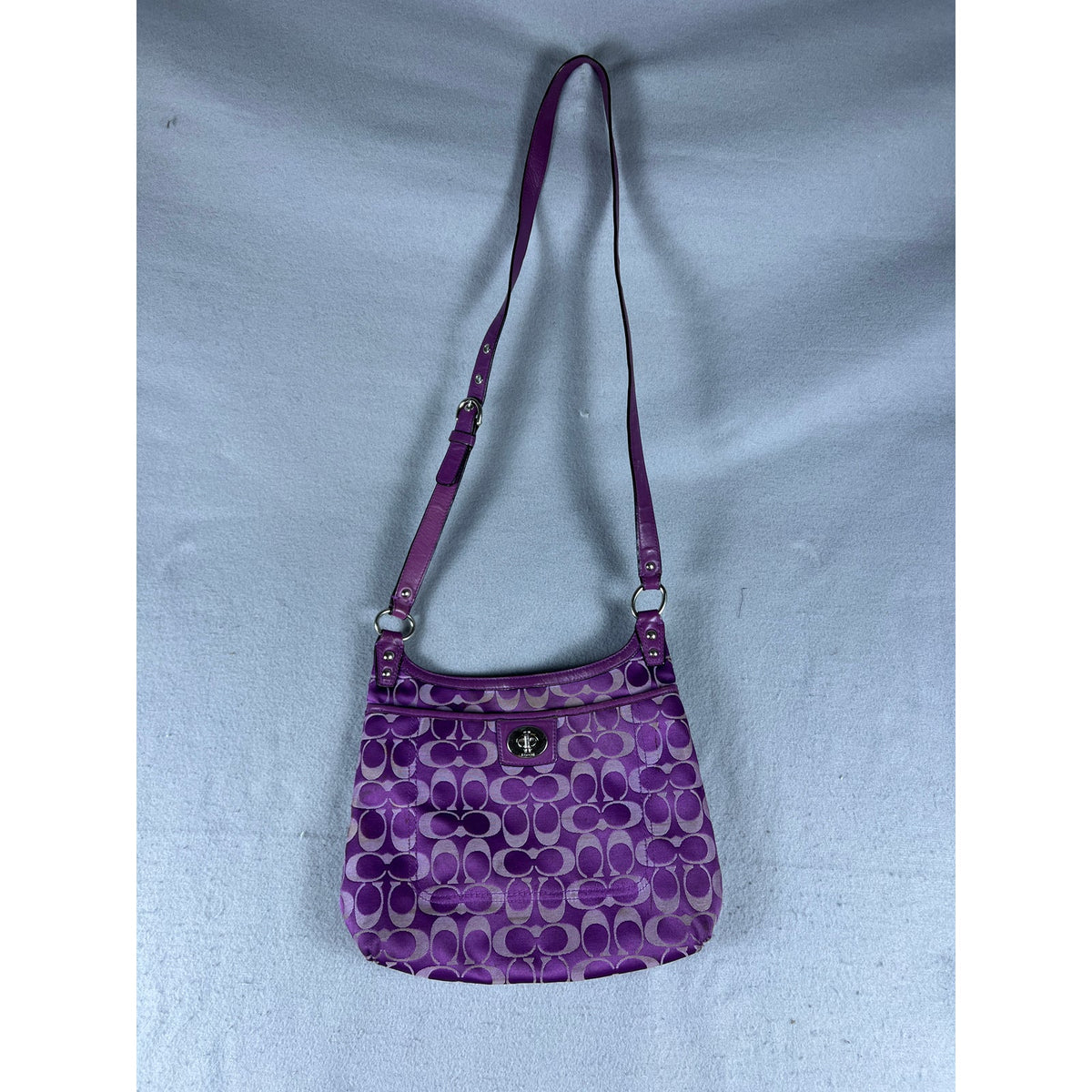 Coach Purple Signature C Getaway Shoulder Bag