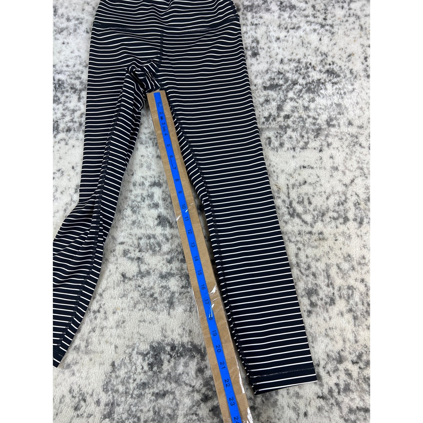 Lululemon Pants Womens Black White Striped High Rise - 6