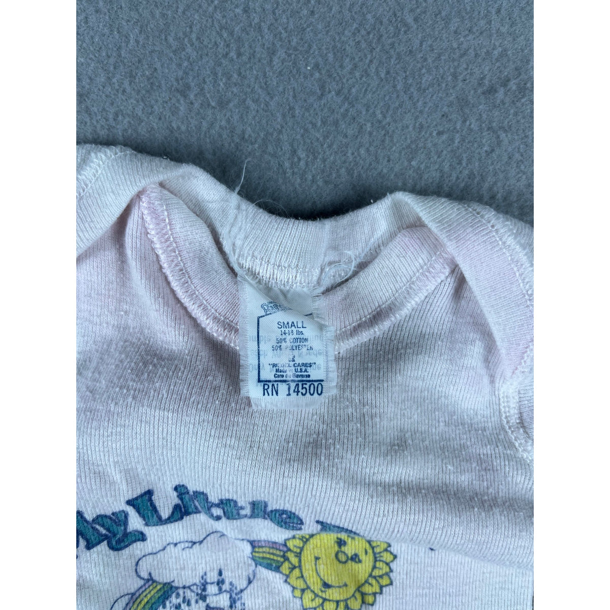 Vintage 1985 My Little Pony Rainbow Bodysuit Baby - S