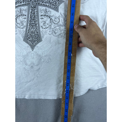 Maurices Y2K Rhinestone Cross Tank Top - 1X