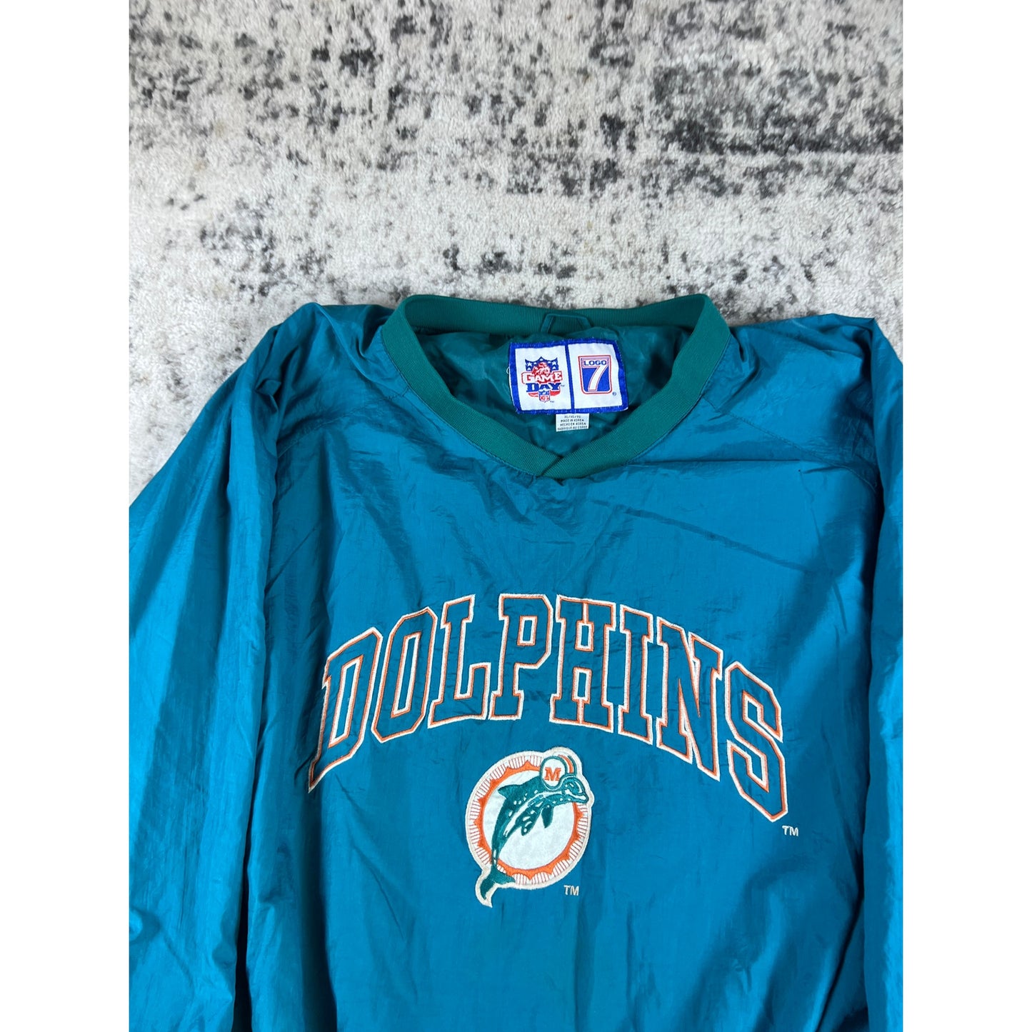 Vintage 90s Miami Dolphins Windbreaker Jacket - XL