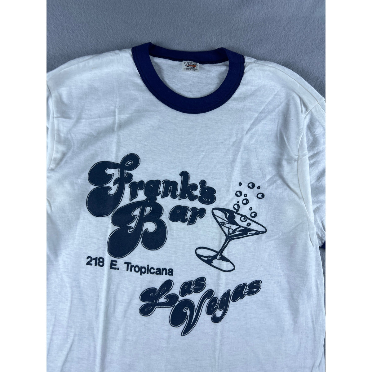 Vintage 70s Franks Bar Las Vegas Ringer T-Shirt - M