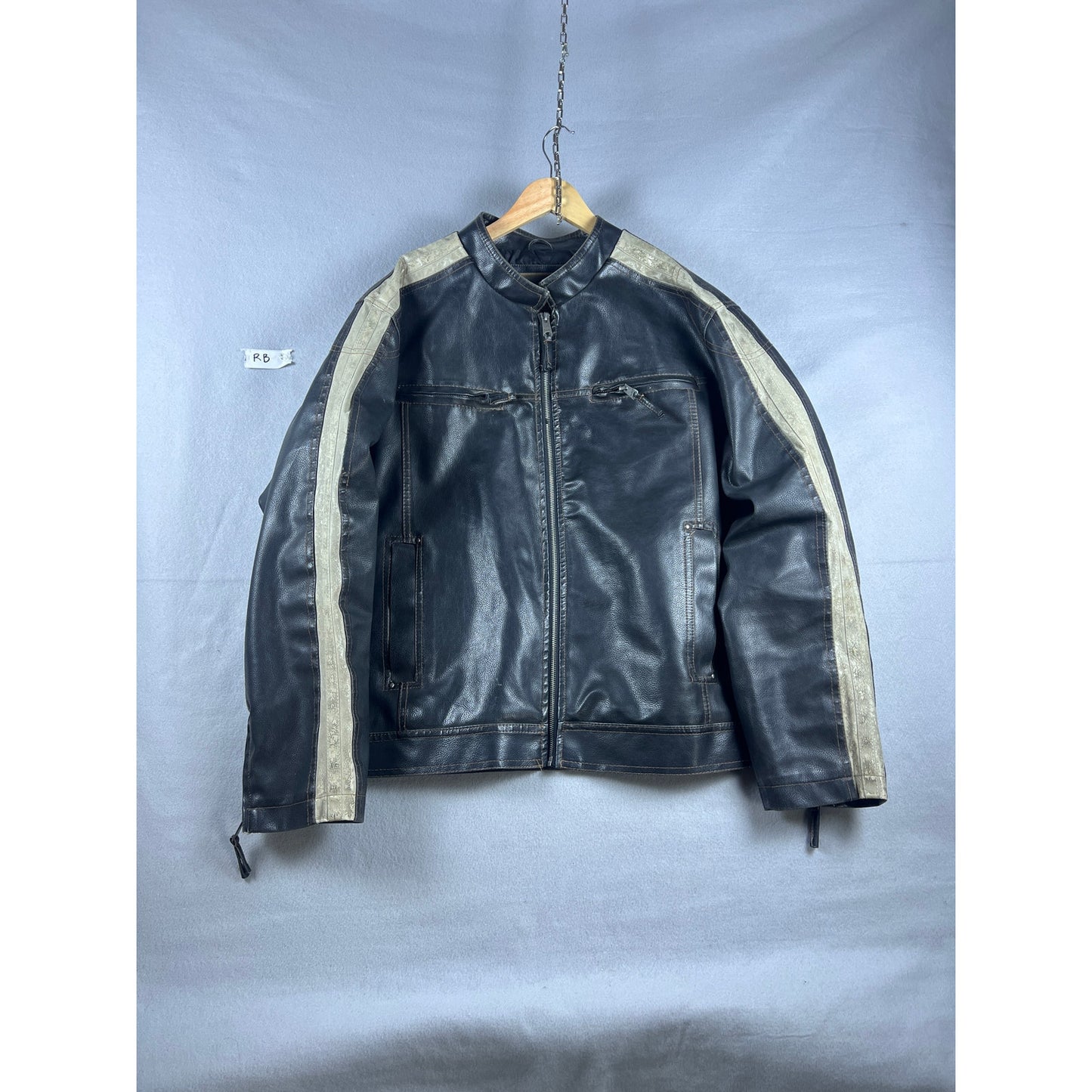 Arizona Faux Leather Biker Jacket - XL