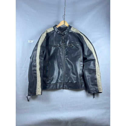 Arizona Faux Leather Biker Jacket - XL