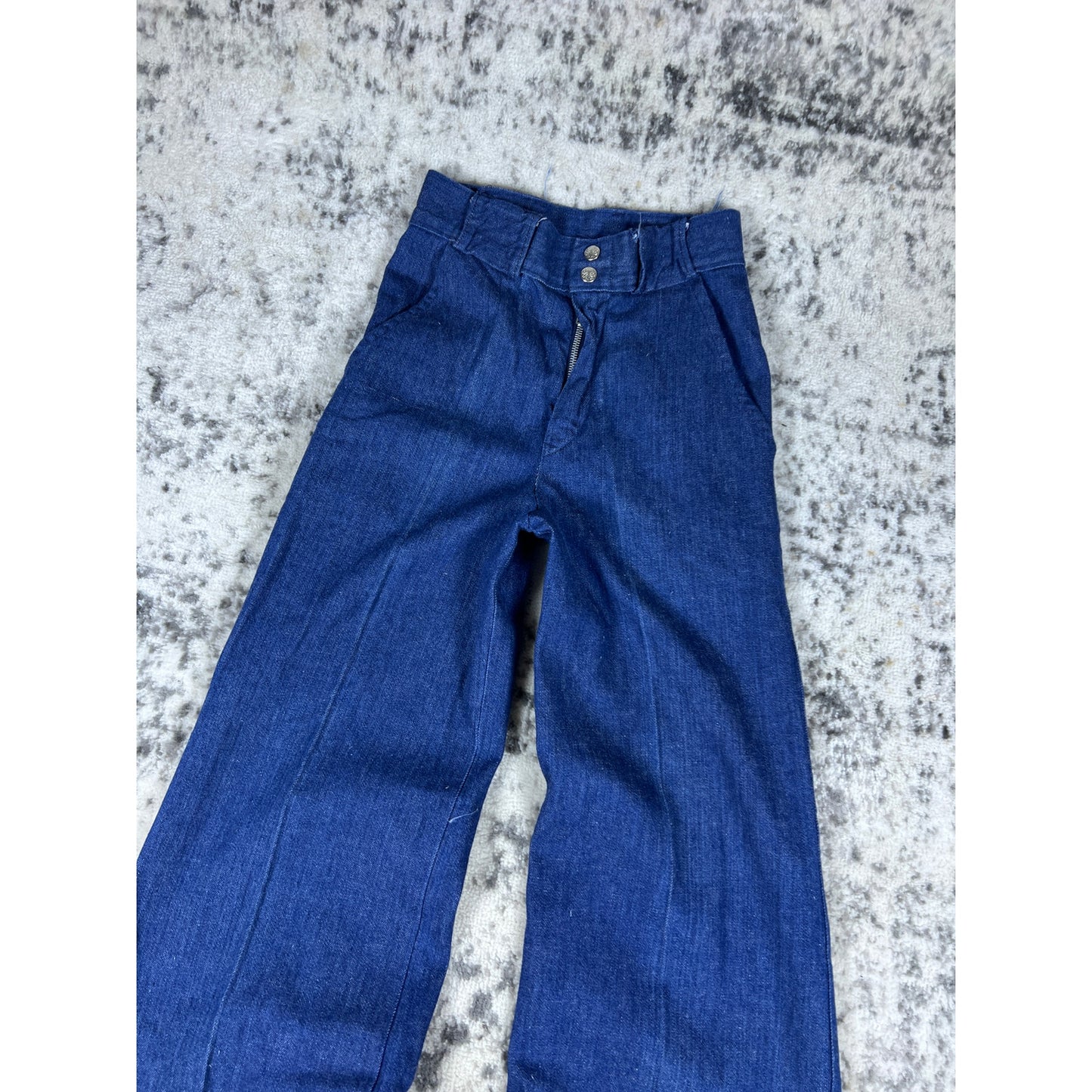 VTG 1970s Blue Denim Flare Pants - XS