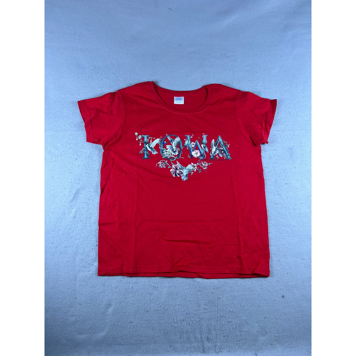 Iowa Floral Hummingbird Top Womens - M