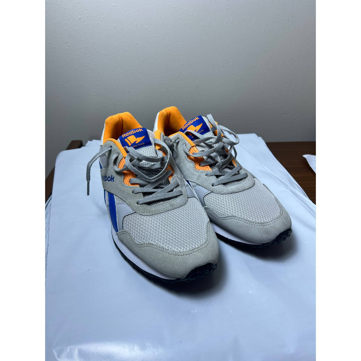Reebok Royal Tempo Sneakers - 10.5 Light Solid Grey Blue Fire Spark Suede
