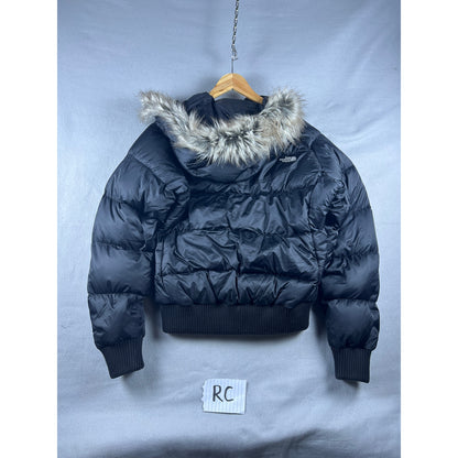 The North Face 550 Black Fur Down Jacket - L