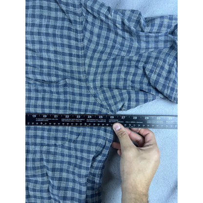 Utility Linen Blend Check Shirt - XL