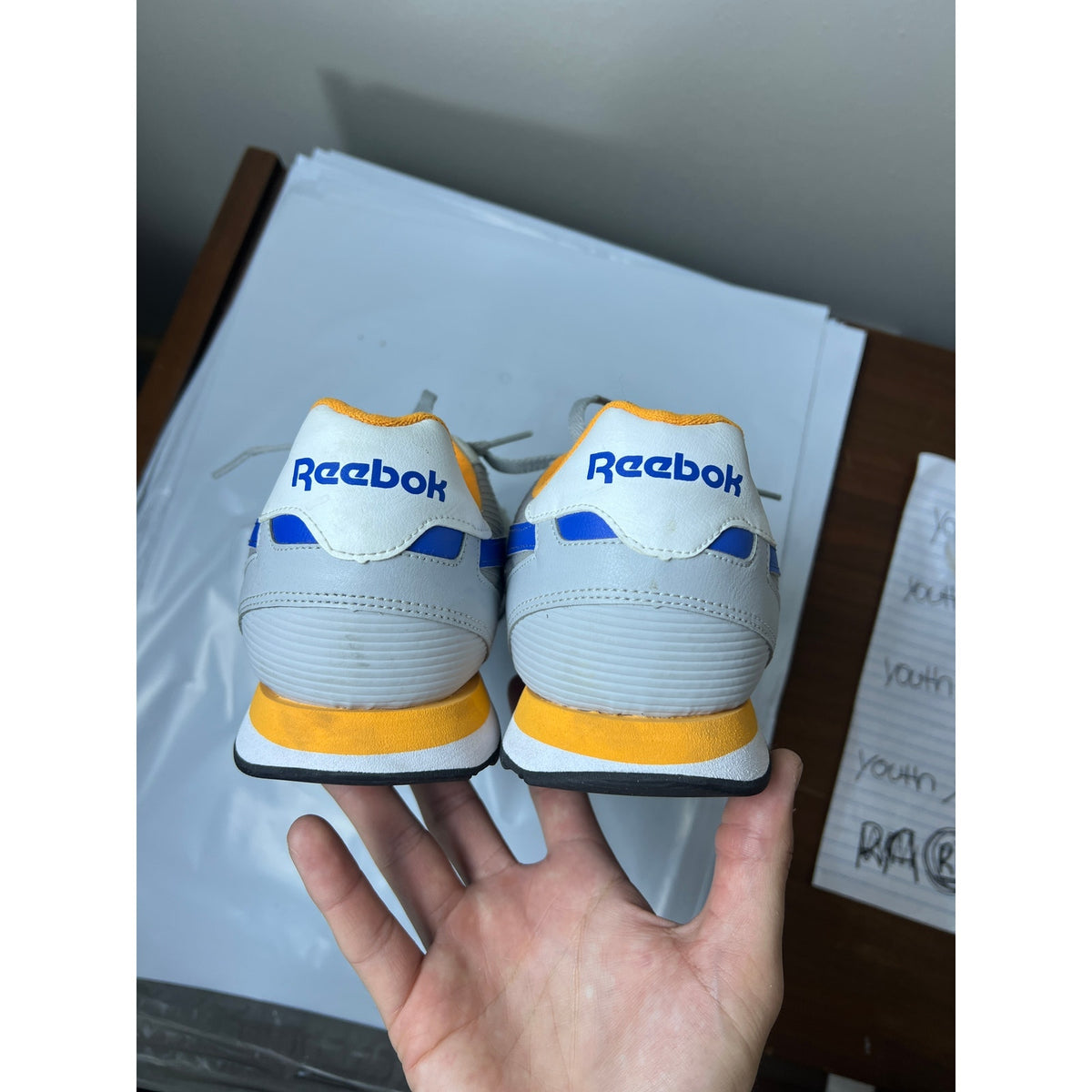Reebok Royal Tempo Sneakers - 10.5 Light Solid Grey Blue Fire Spark Suede