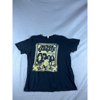 Black Sabbath T-Shirt Mens XL Black World Tour 1978 Graphic Band Rock Grunge Tee