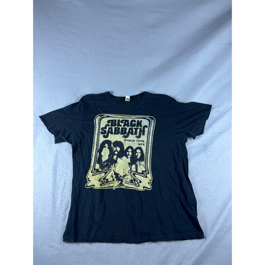 Black Sabbath T-Shirt Mens XL Black World Tour 1978 Graphic Band Rock Grunge Tee