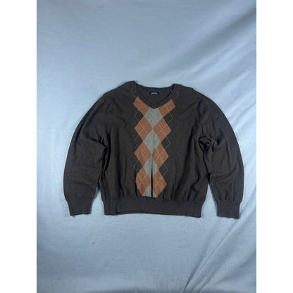 Consensus Argyle Diamond Sweater - XL